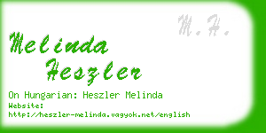 melinda heszler business card